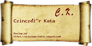 Czinczár Kata névjegykártya